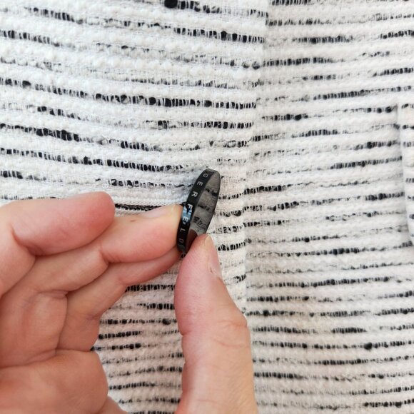 Karl Lagerfeld Paris White Tweed Blazer Jacket Career Preppy Academia Women's 8 - Picture 4 of 9